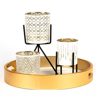 Luksusmønster glasslysholder Luksusmønster glasslysholder