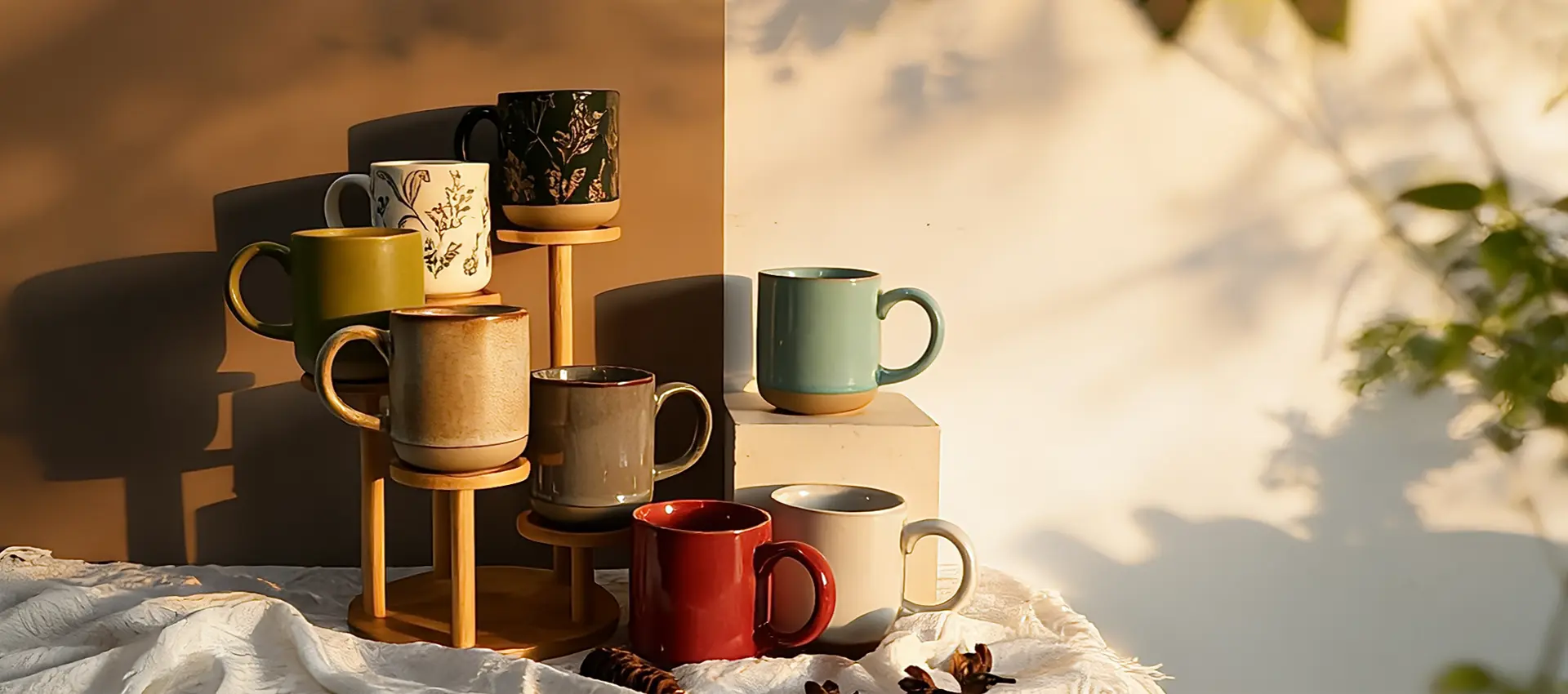 Førsteklasses håndlaget keramisk servise