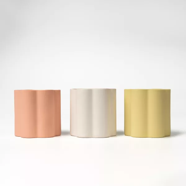 Artistic Floral Edge Keramisk lysestake