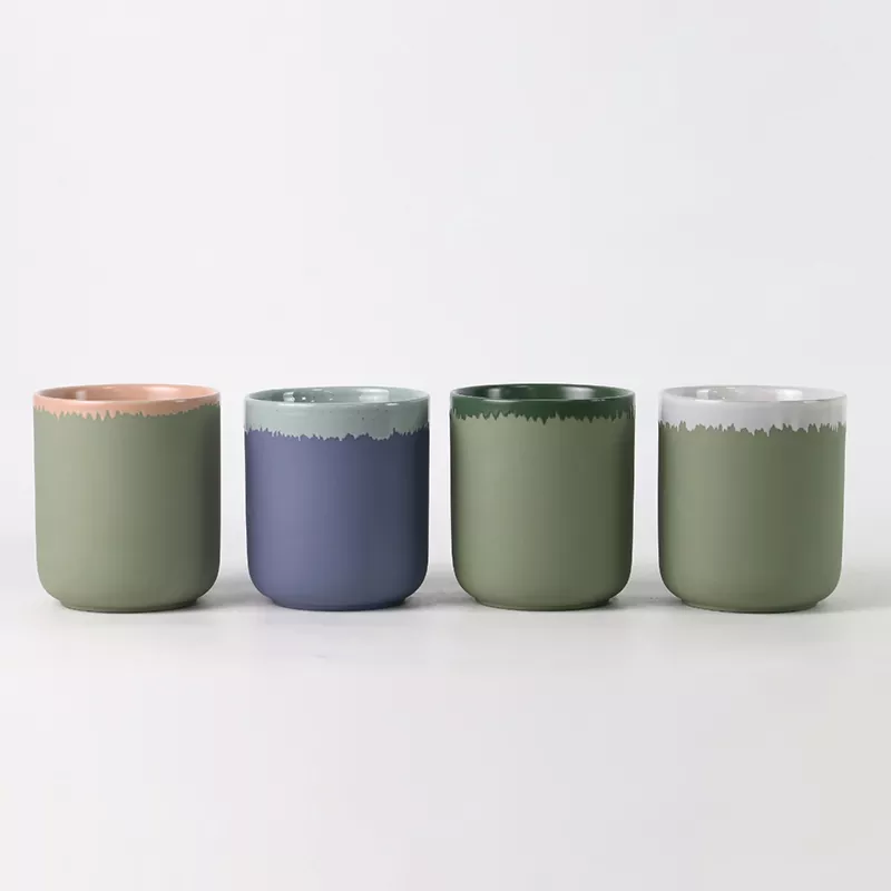 Keramisk lysestake med naturlig fargefinish