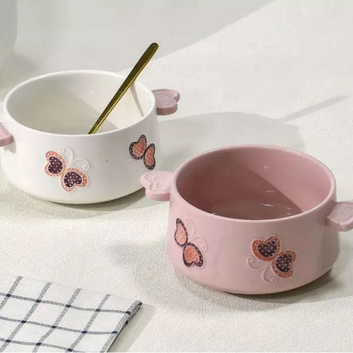 Oppvaskmaskin sikker håndmalt keramisk bolle Oppvaskmaskin sikker håndmalt keramisk bolle