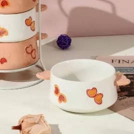 Oppvaskmaskin sikker håndmalt keramisk bolle