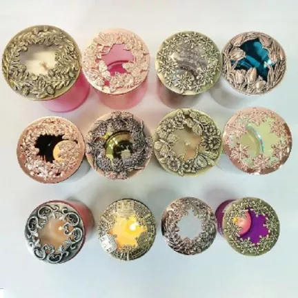 Universal Hollow Iron Candle Jar lokk